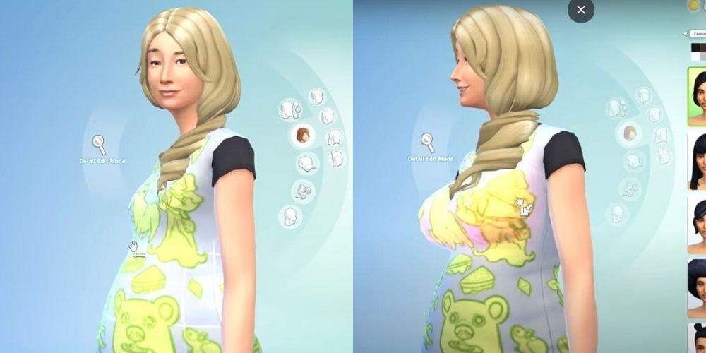 The Sims Bust Adjustment Hair