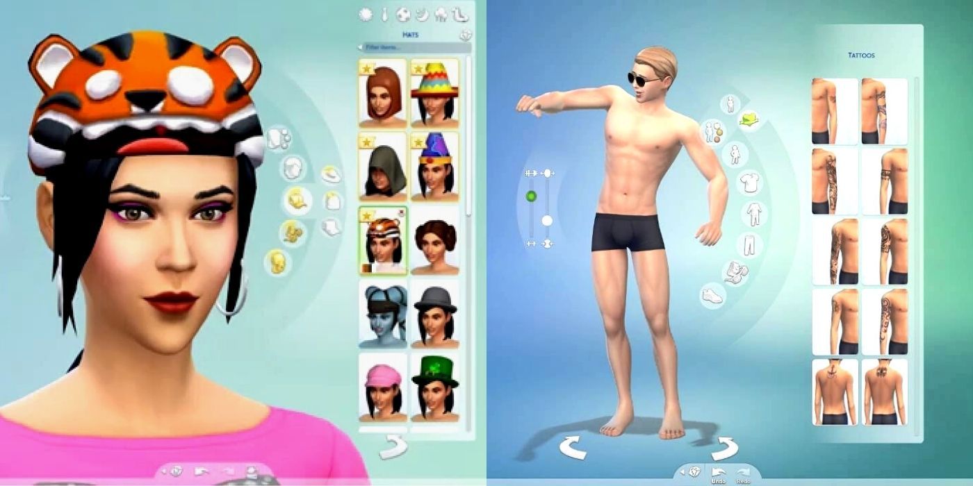 The Sims Character Creator Split Image