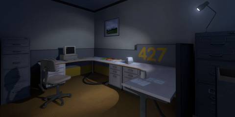The office of employee 427, otherwise known as Stanley, in The Stanley Parable
