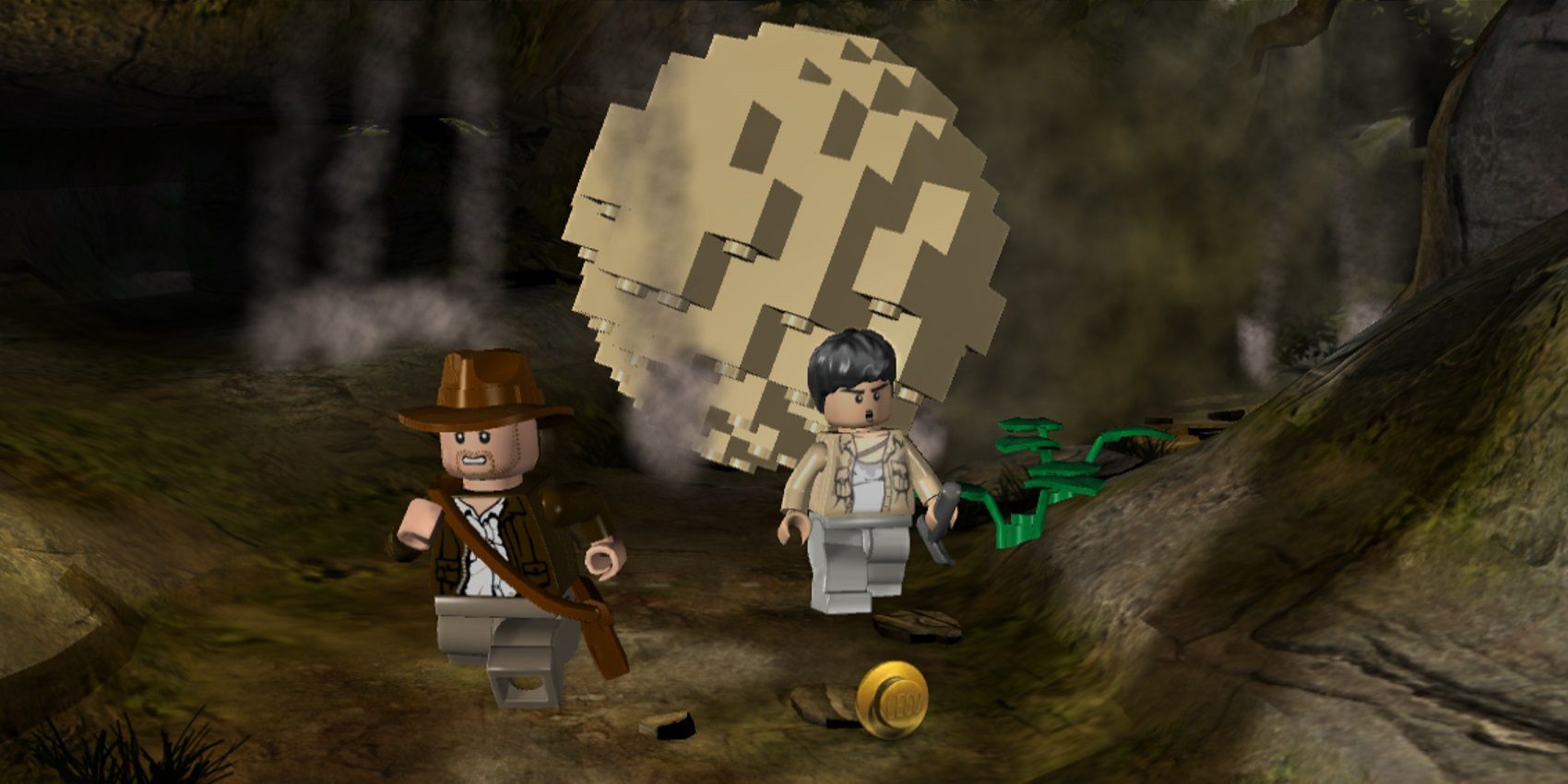 The boulder roll in Lego Indiana Jones