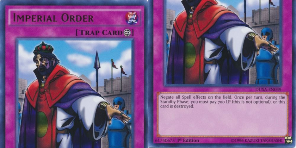 Imperial Order Trap card from Yu-gi-oh!