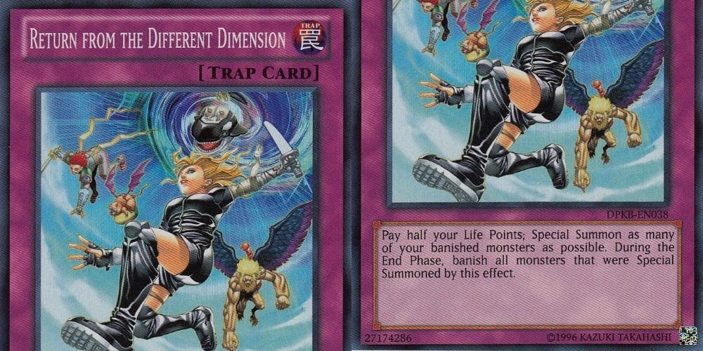 Return from the Different Dimension Trap card from Yu-gi-oh!