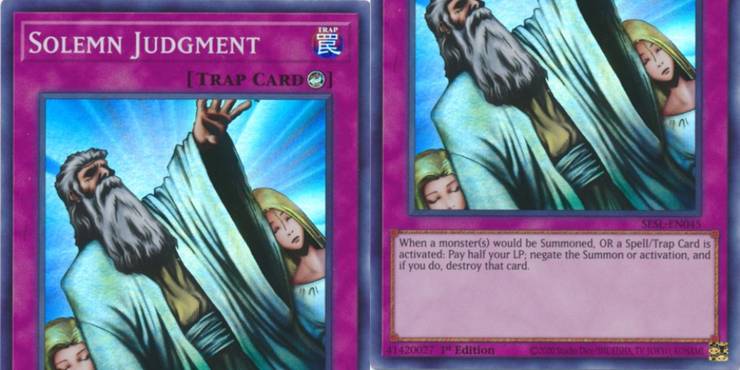 Solemn Judgement Trap Yu-gi-oh!