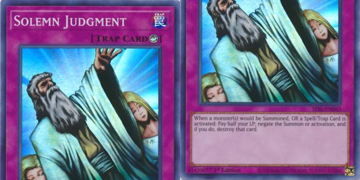 Solemn Judgement Trap  Yu-gi-oh!