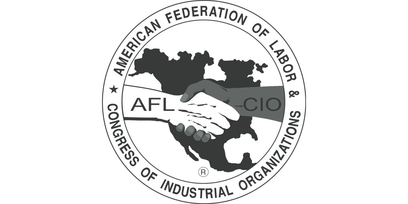 afl cio logo american federation of labor black and white