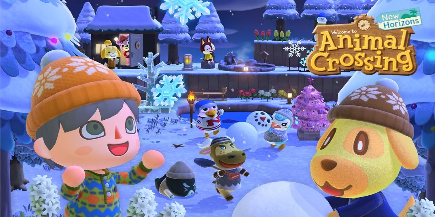 Animal Crossing: New Horizons Winter Scene