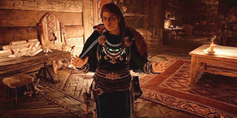 Assassin's Creed Valhalla Talking With Randvi In The Strategy Room