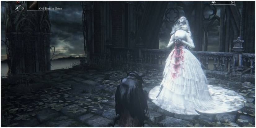 a chalice boss from bloodborne appearing in the main game as non hostile.