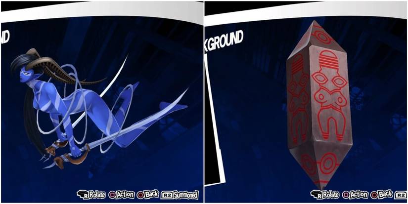 a greek goddess next to an arabian one in persona 5 royal