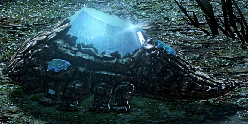 close up of the small fleeing enemy that holds upgrade items.