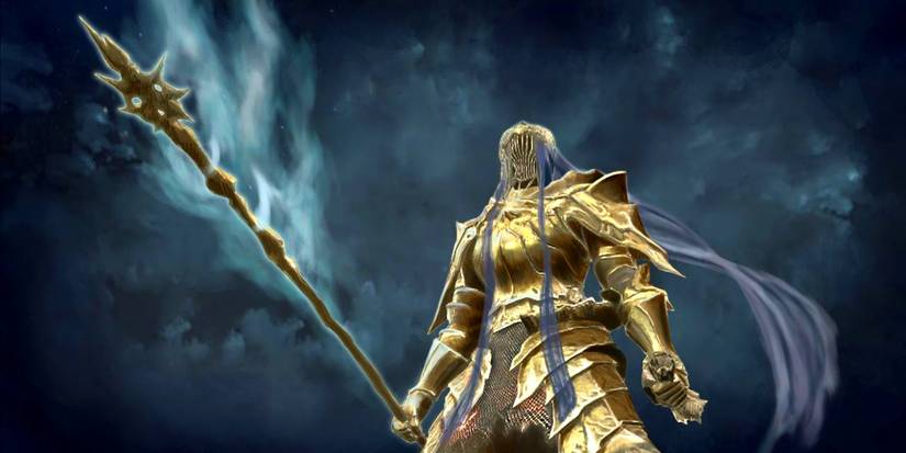 shorter spear with great faith scaling and can be used as a catalyst.