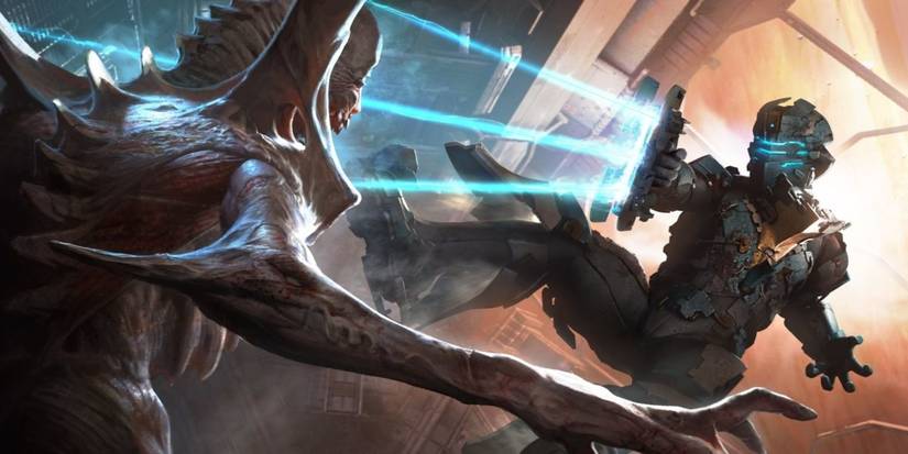 isaac fires at necromorph dead space 2