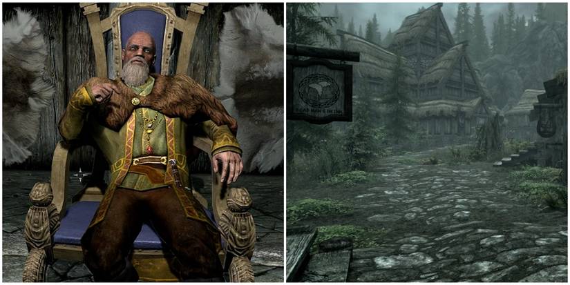 Dengeir of Stuhn beside an image of Falkreath