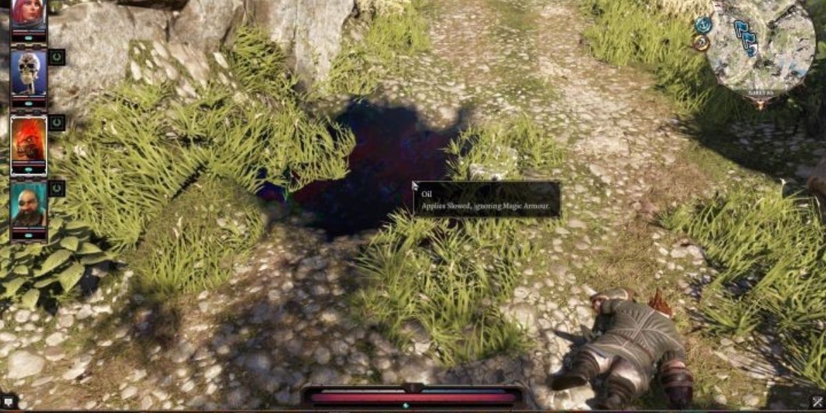 Oily carapace replenishes player physical armor from oil in divinity 2