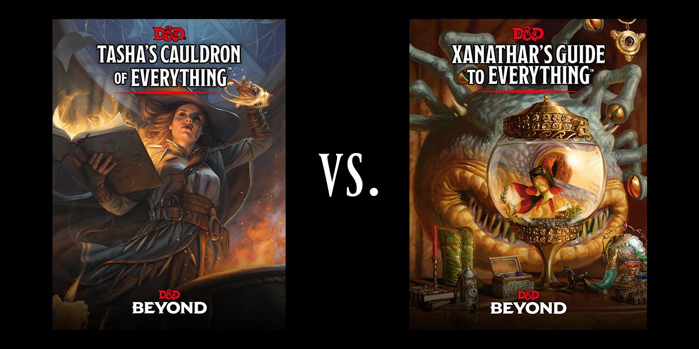 Dungeons and Dragons Comparing Tashas Cauldron to Xanathars Guide