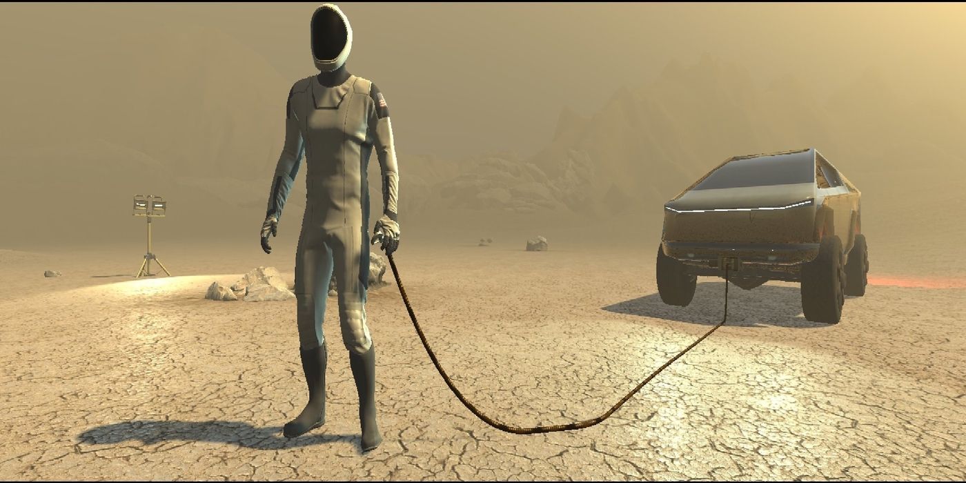 spacex suit in mars is flat game