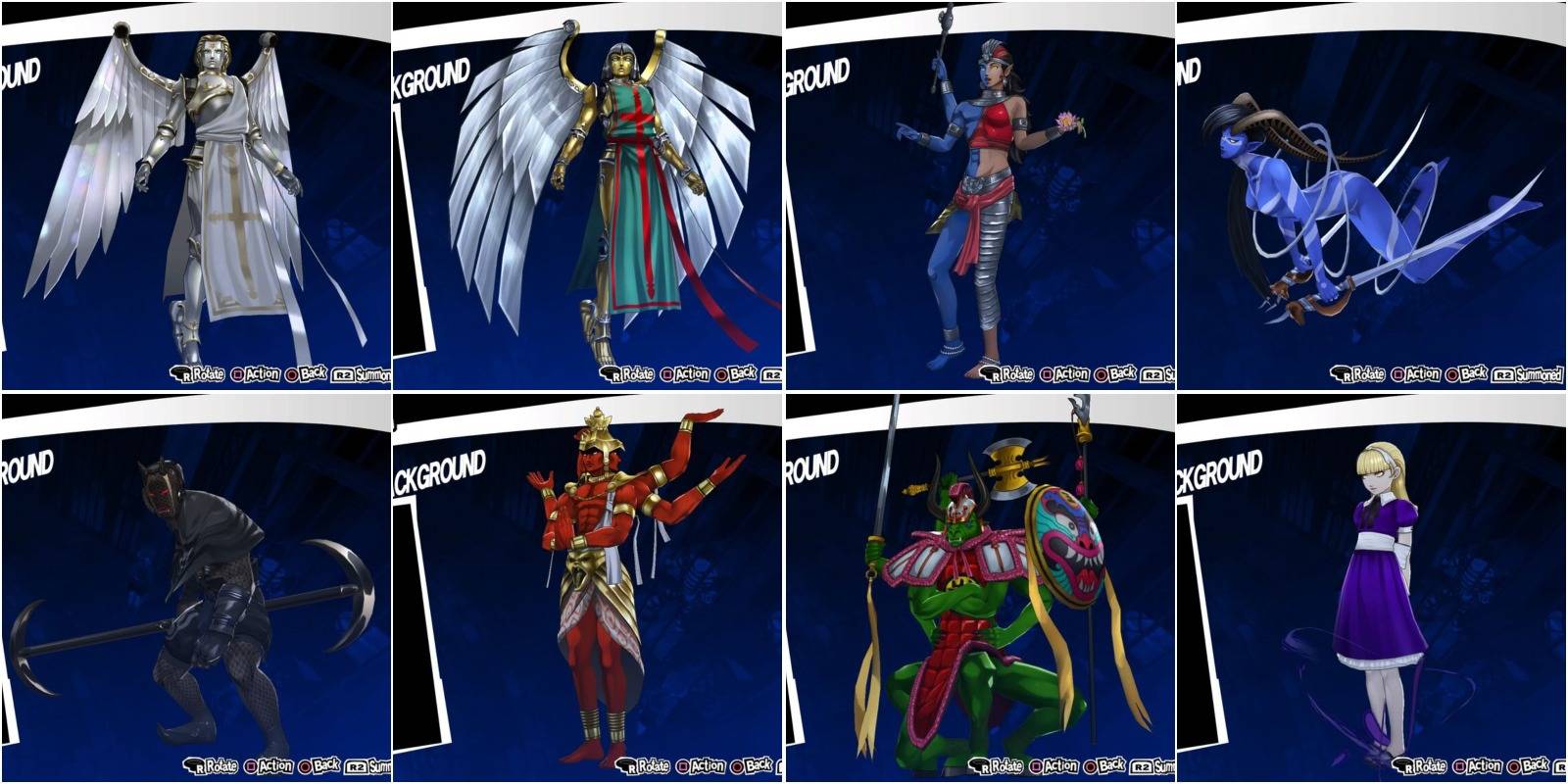 showing 8 high level personas in persona 5 royal used to make beelzebub