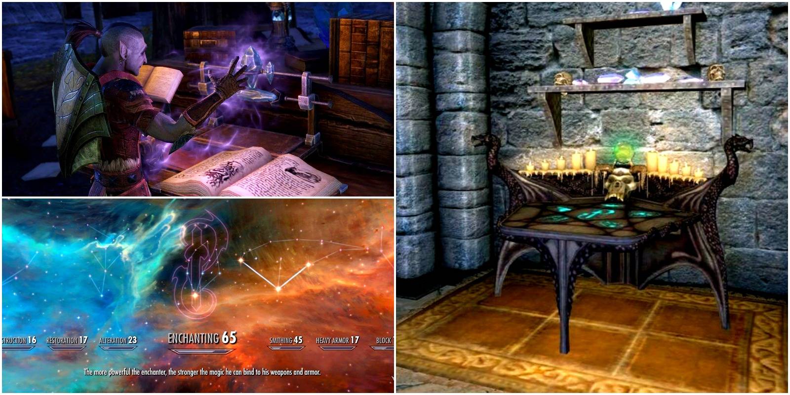 arcane enchanter and menu from skyrim.