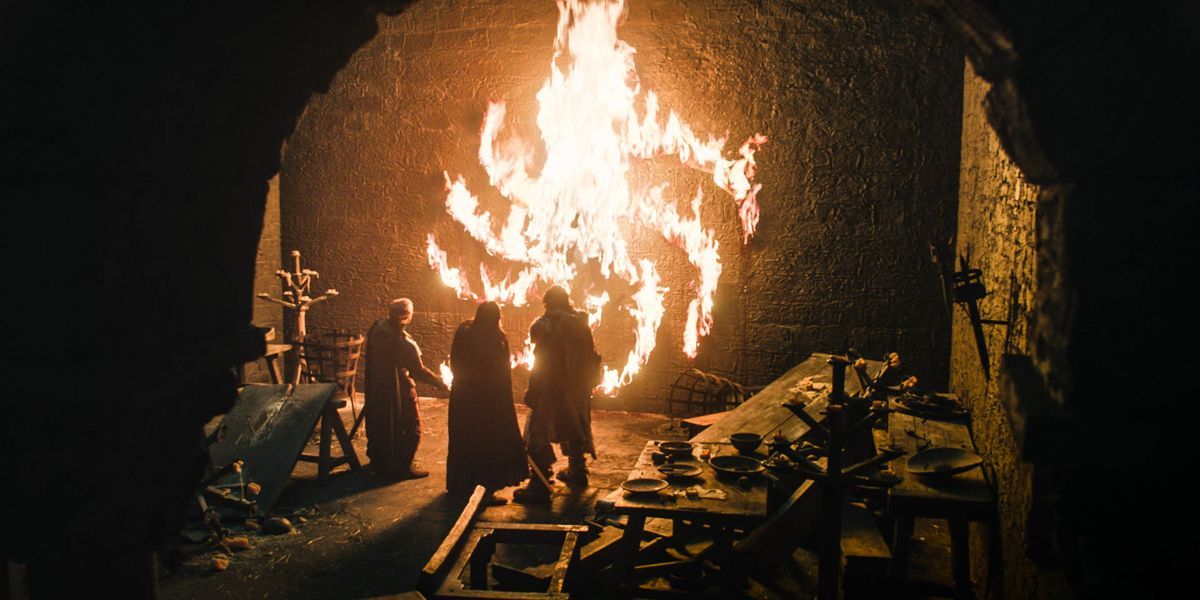 flaming bodies from Game of Thrones