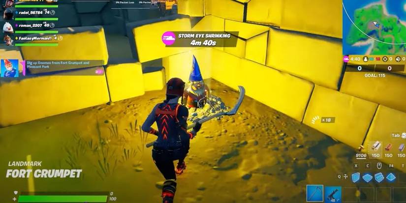 Fortnite dig up gnome at fort crumpet