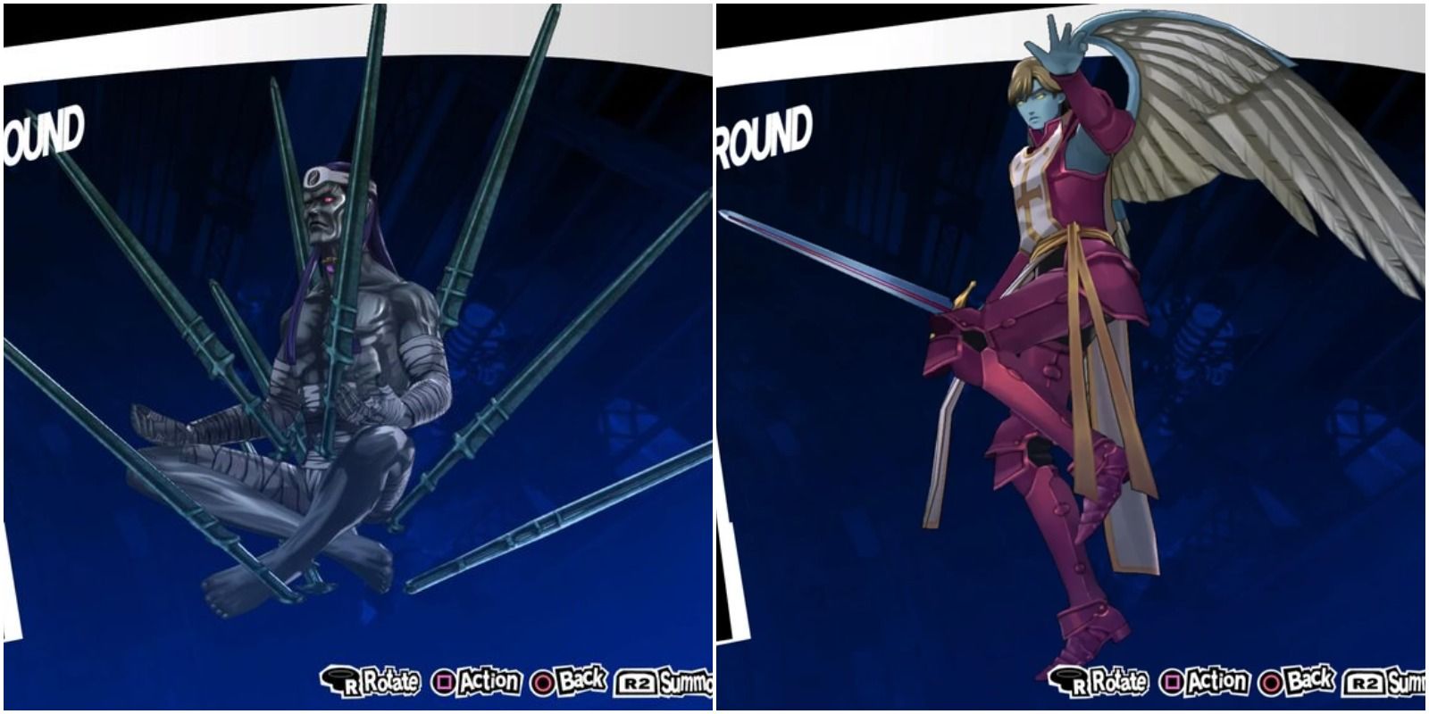 japanese sword deity and a christian archangel in persona 5 royal