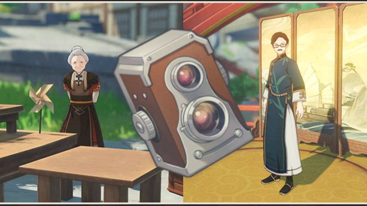 genshin impact camera gadget on top of snapshot quest characters
