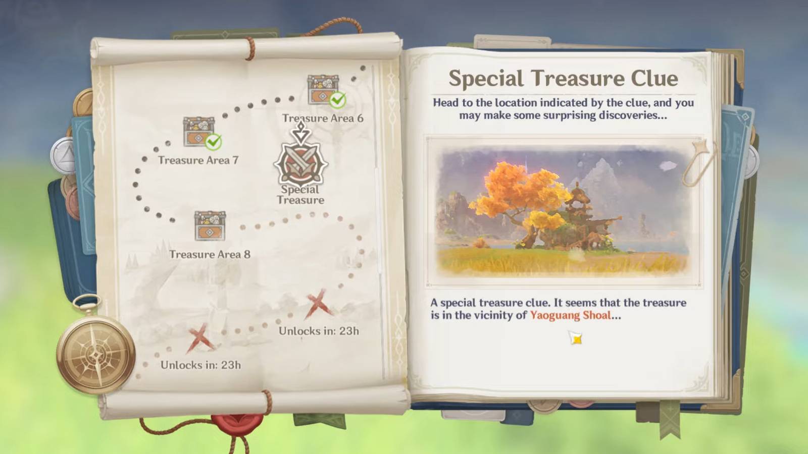 genshin impact yaoguang shoal special treasure location