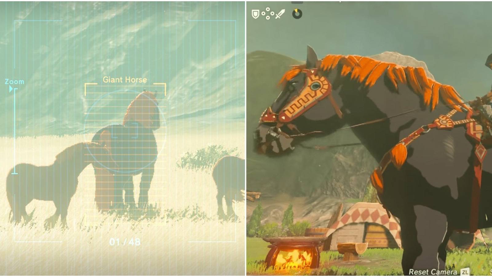 giant horse legend of zelda breath of the wild