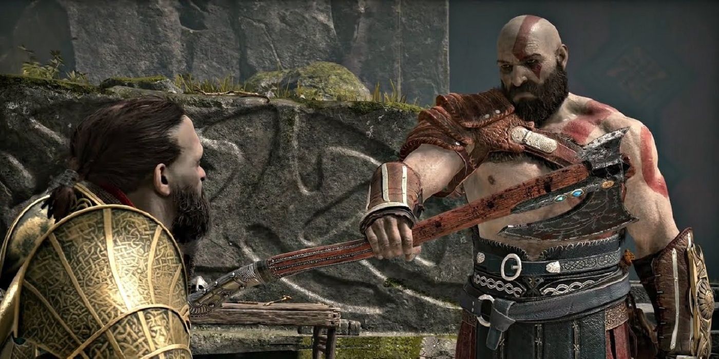 kratos handing off leviathan axe