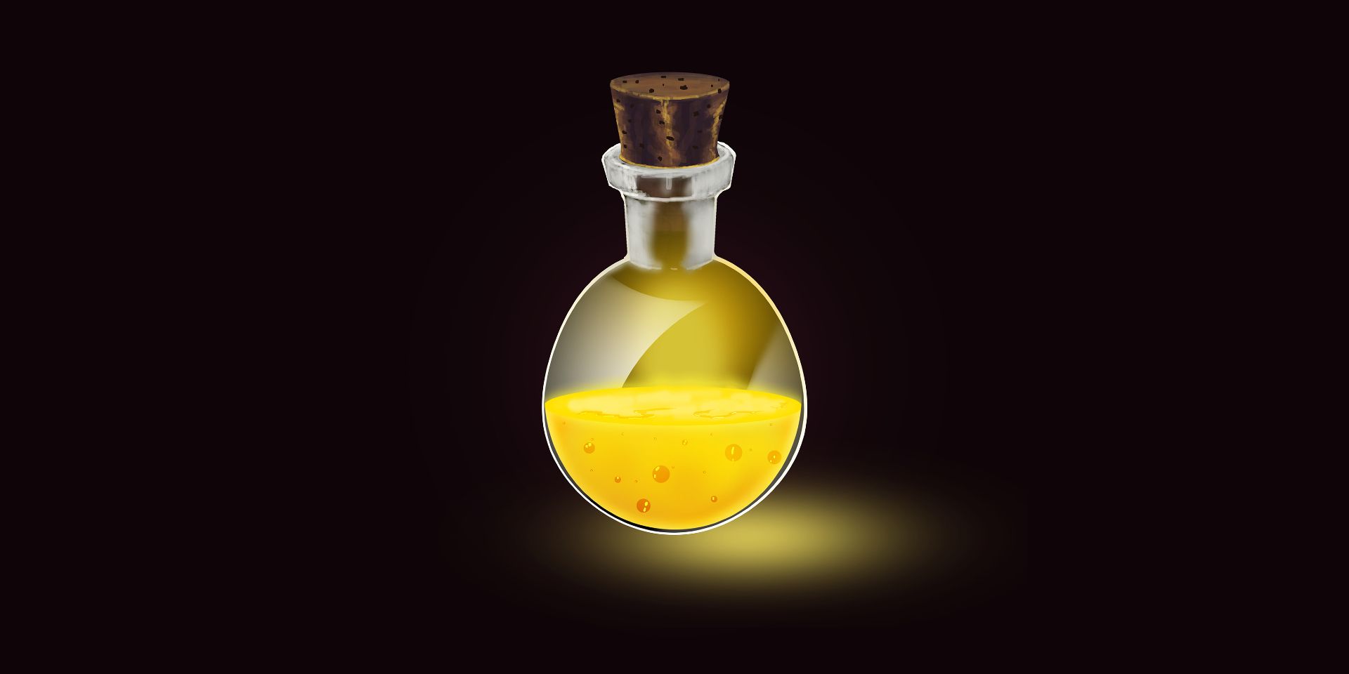 a yellowish liquid in a glass container.