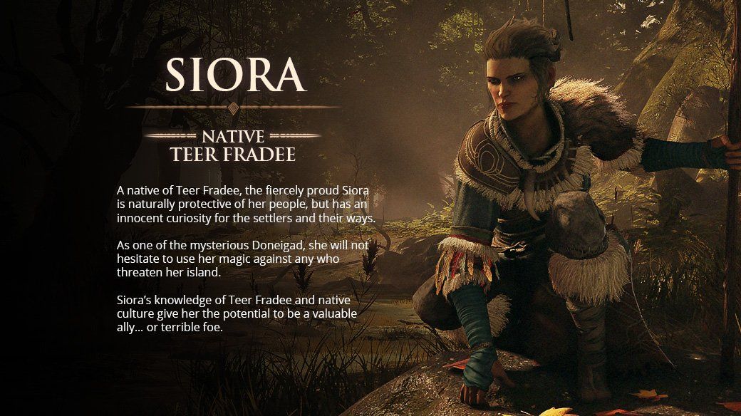 greedfall siora profile card