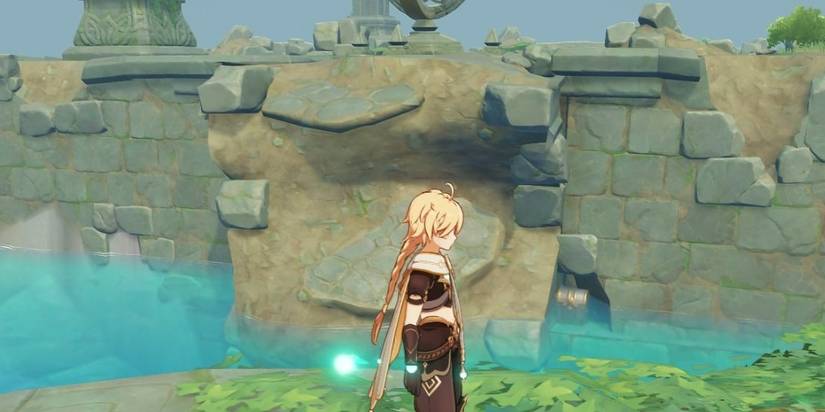 genshin impact hidden island wall luxurious chest traveler