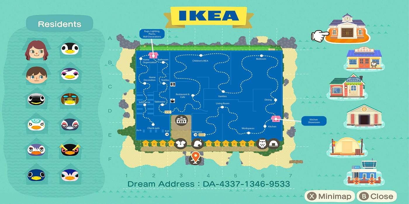 ikea dream island map animal crossing nh