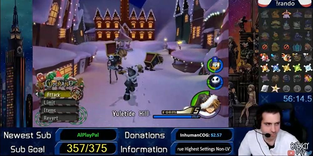 Bizkit047 in Kingdom Hearts 2 speedrun