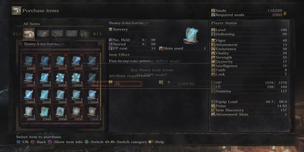 What players can buy from Orbeck in Dark Souls 3