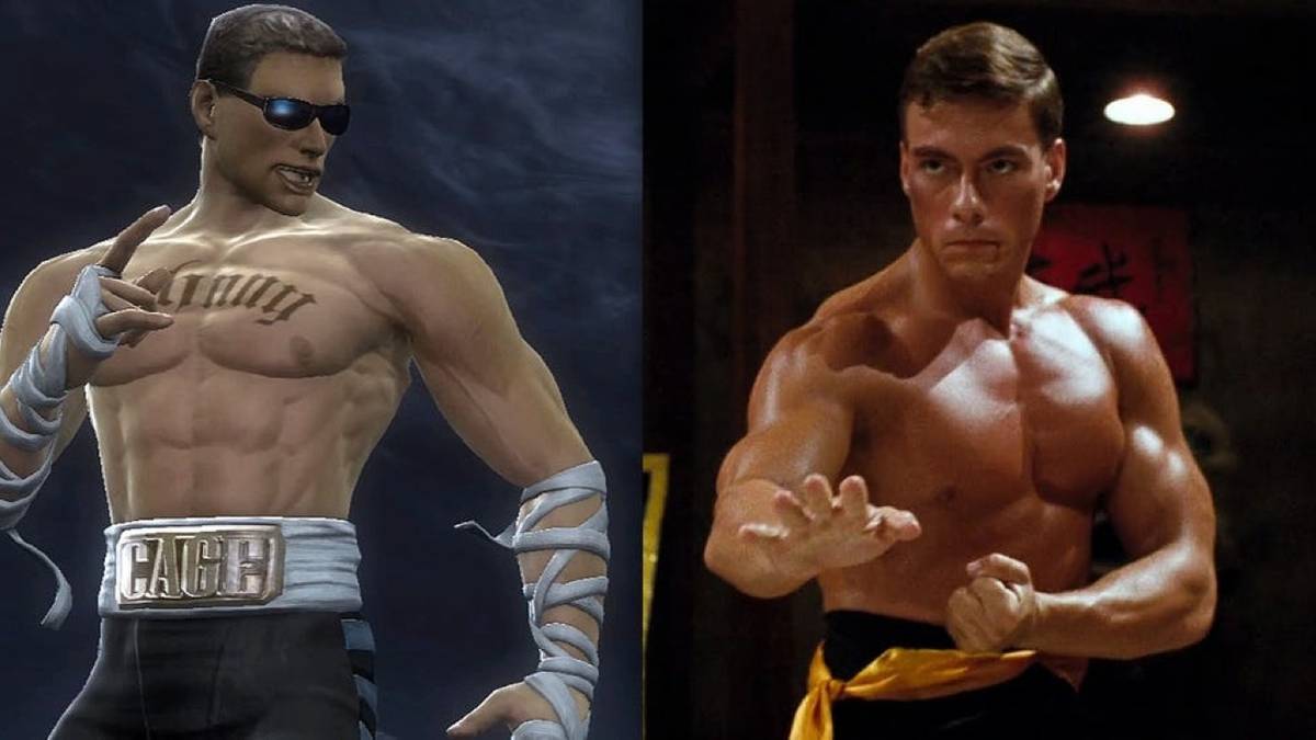 Johnny Cage and Jean Claude Van Damme side by side