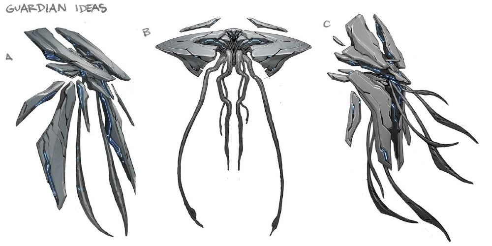 Concept art for Halo's guardians