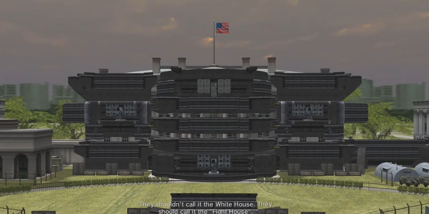 The Fight House boss fight in Metal Wolf Chaos