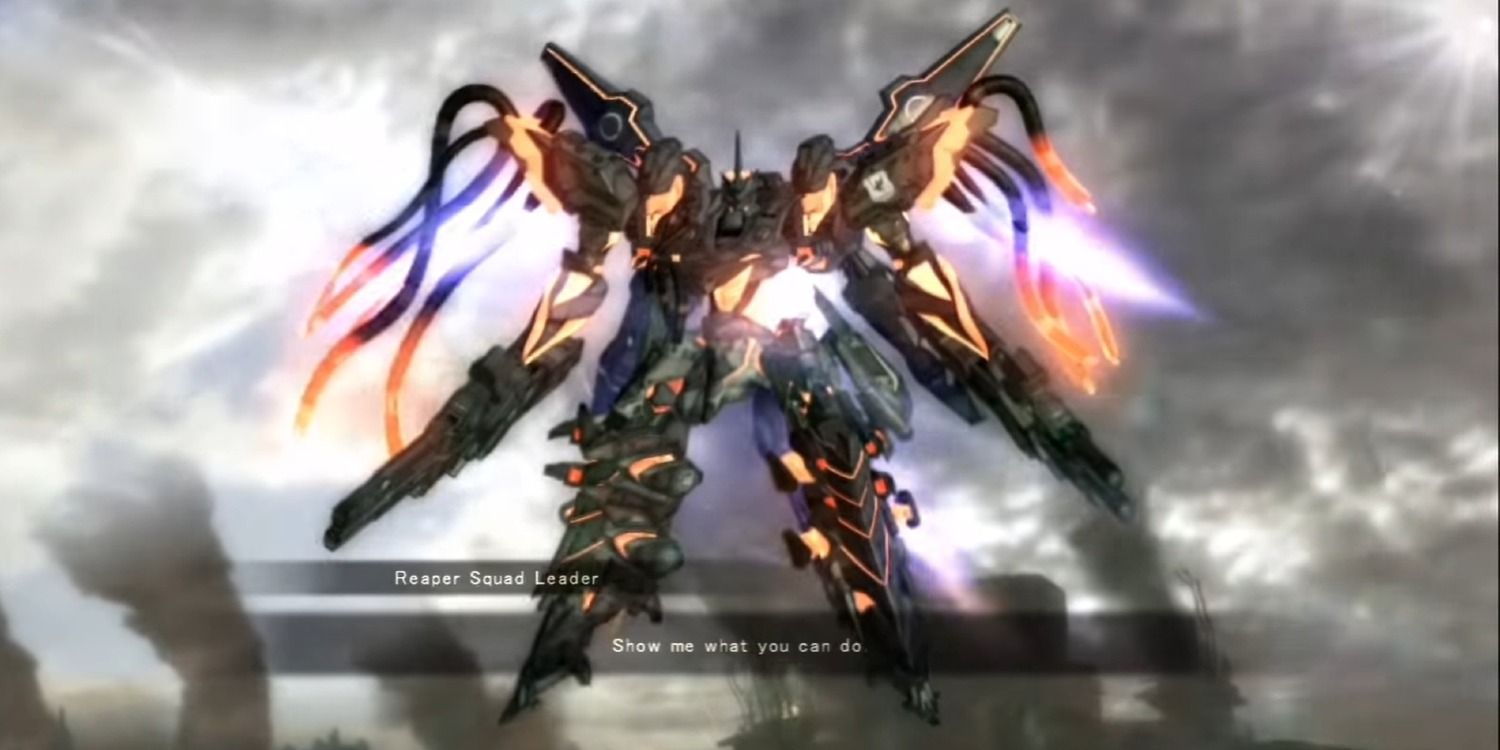 Climax boss fight against the squad leader in Armored Core