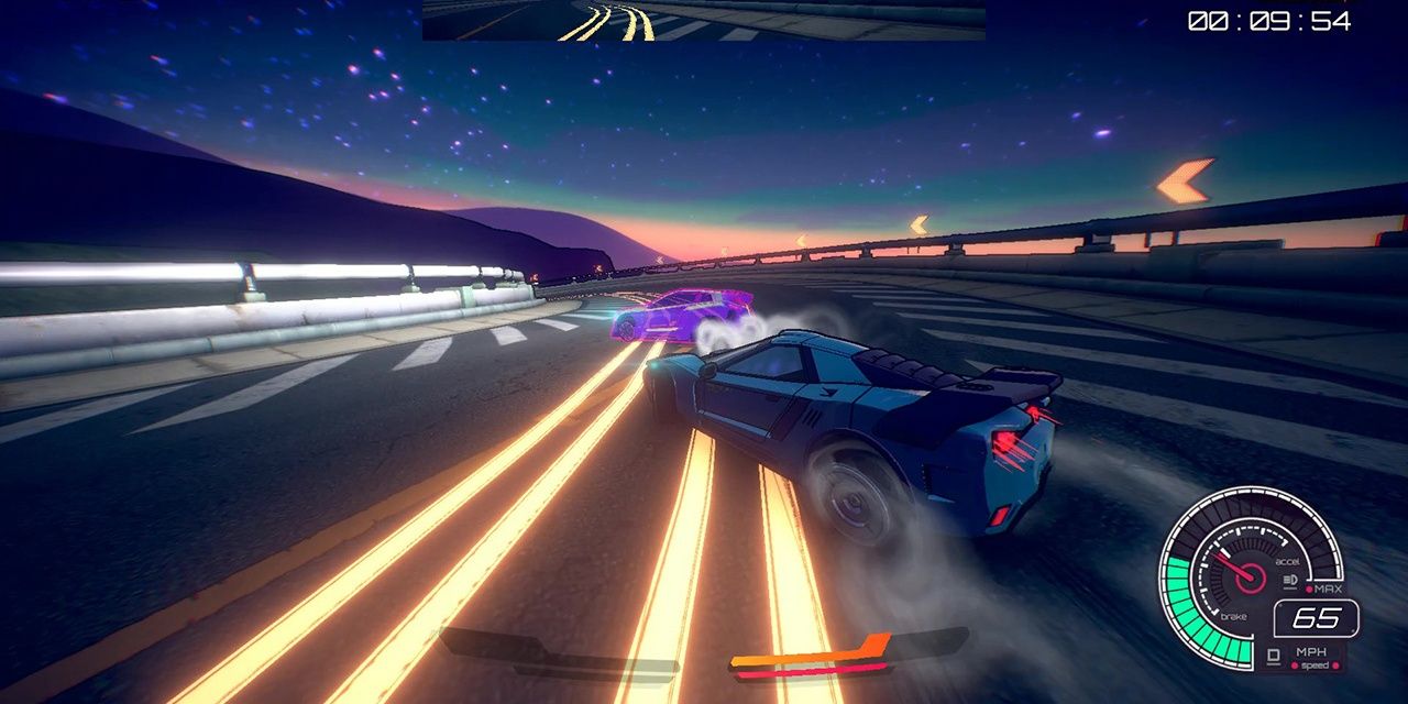 Twin Joystick gameplay of Inertial Drift