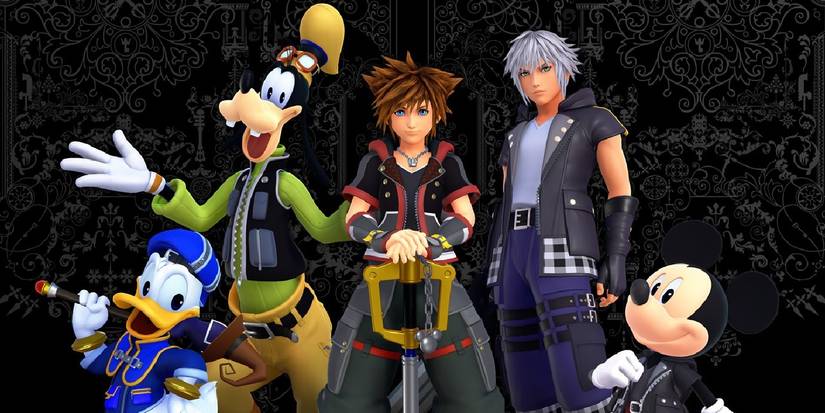 sora donald goofy riku and mickey