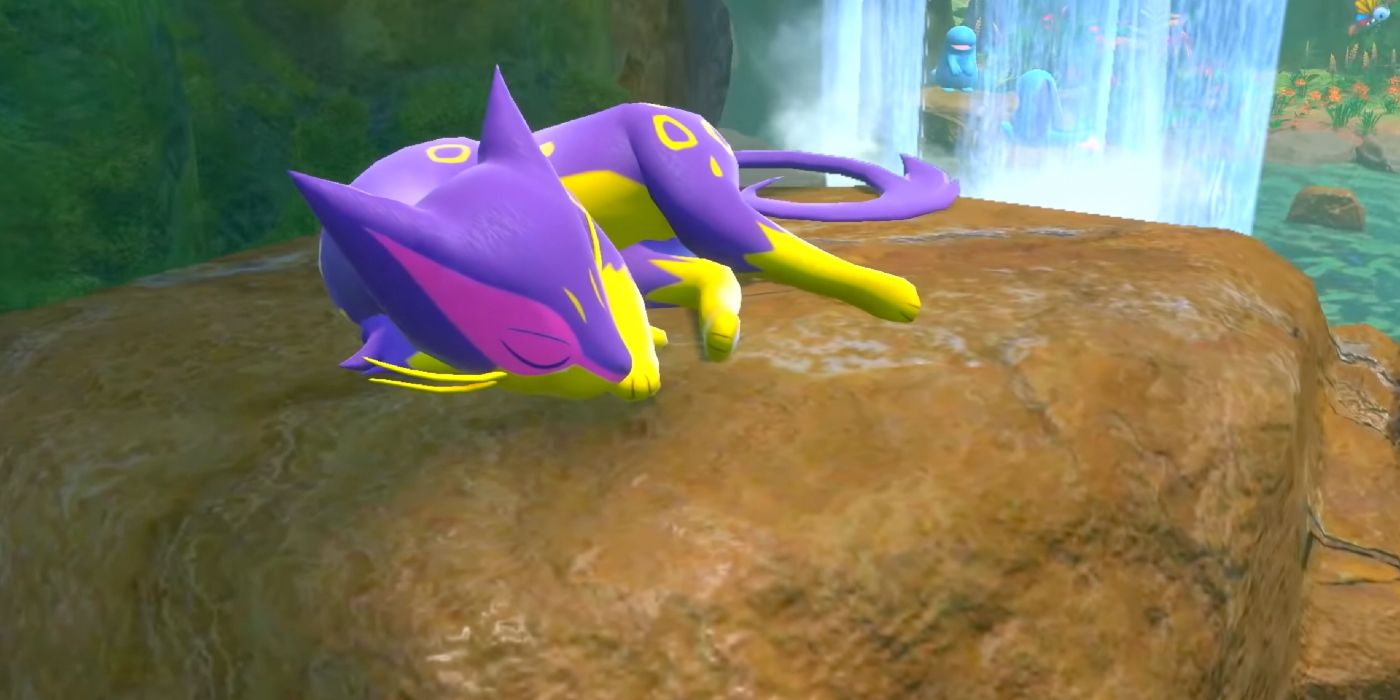 liepard sleeping new pokemon snap