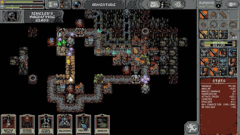 Loop Hero realized world example