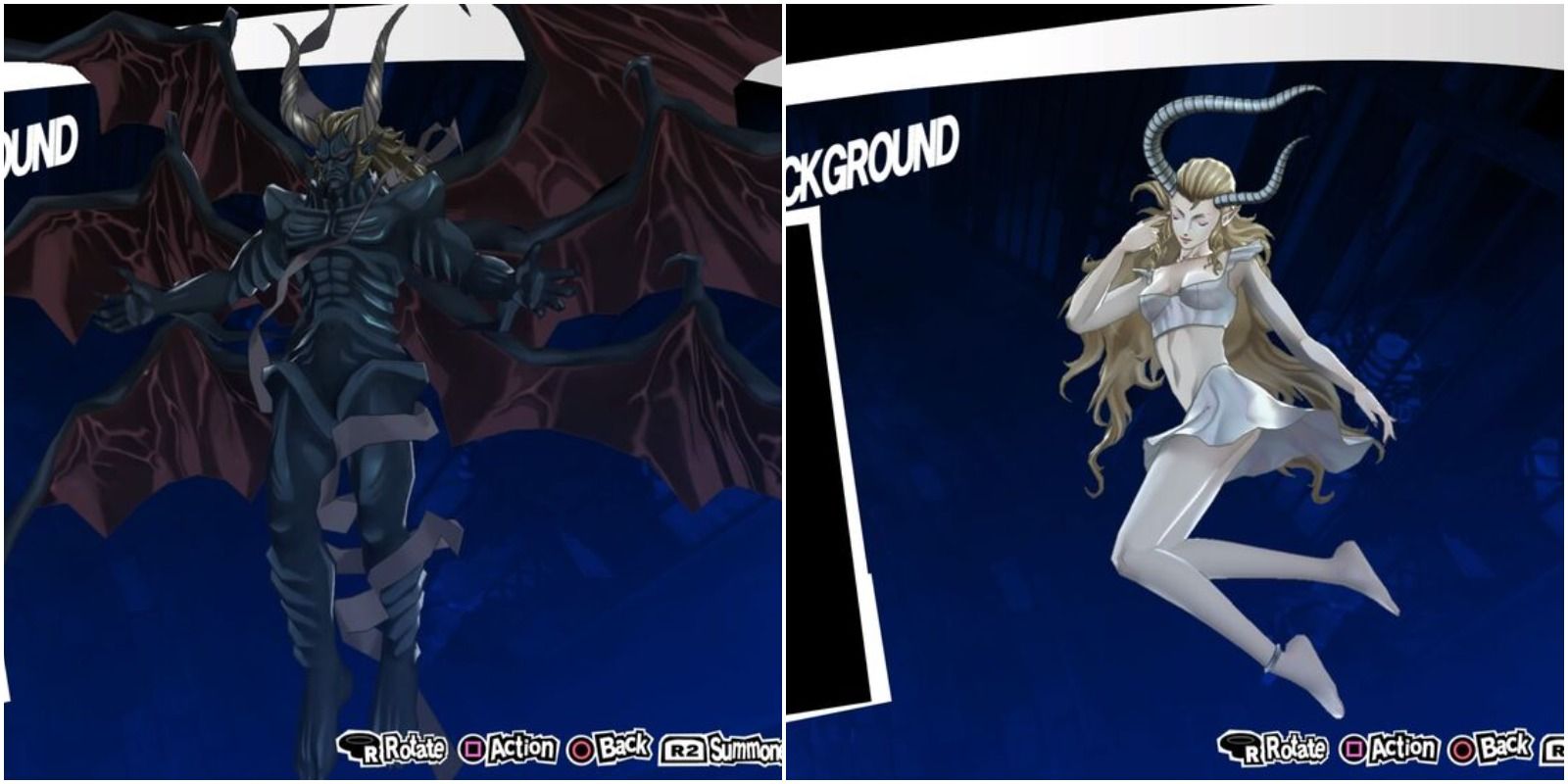 a fallen angel from christian lore and a babylonian goddess in persona 5 royal