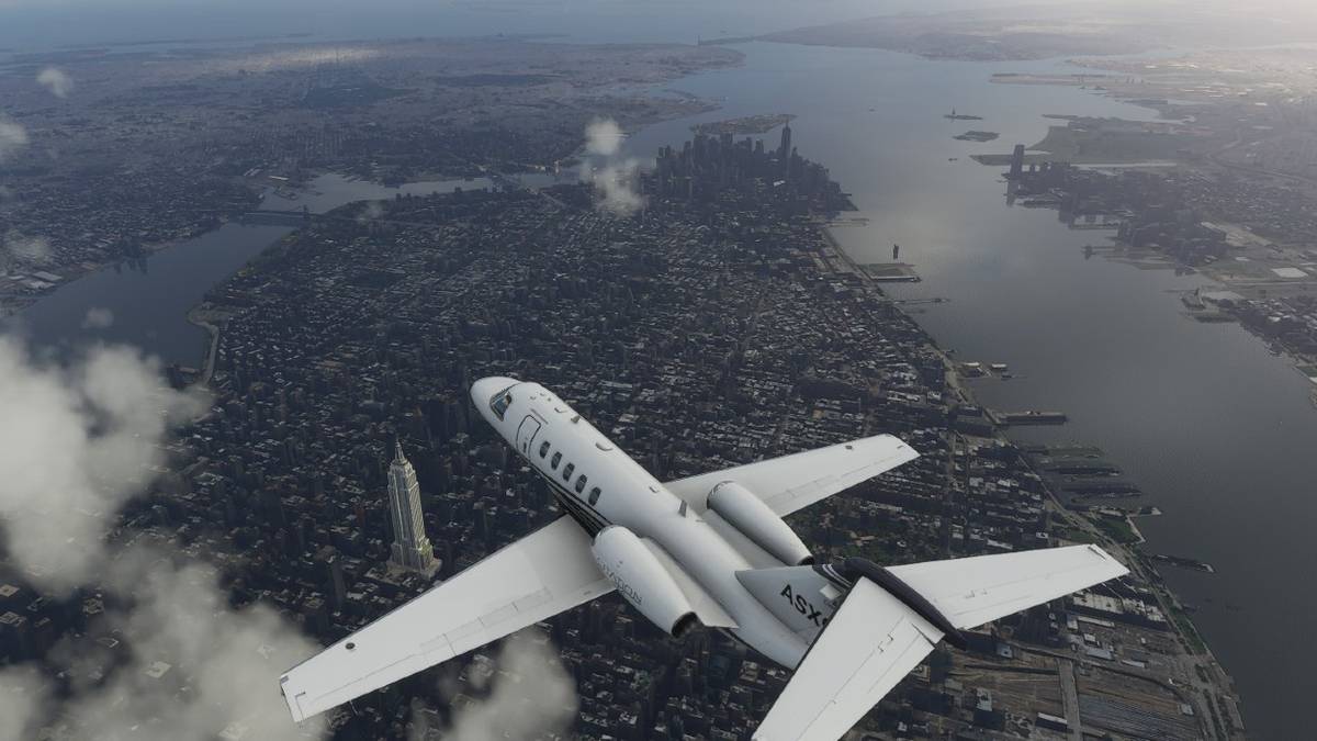 microsoft flight simulator plane overhead