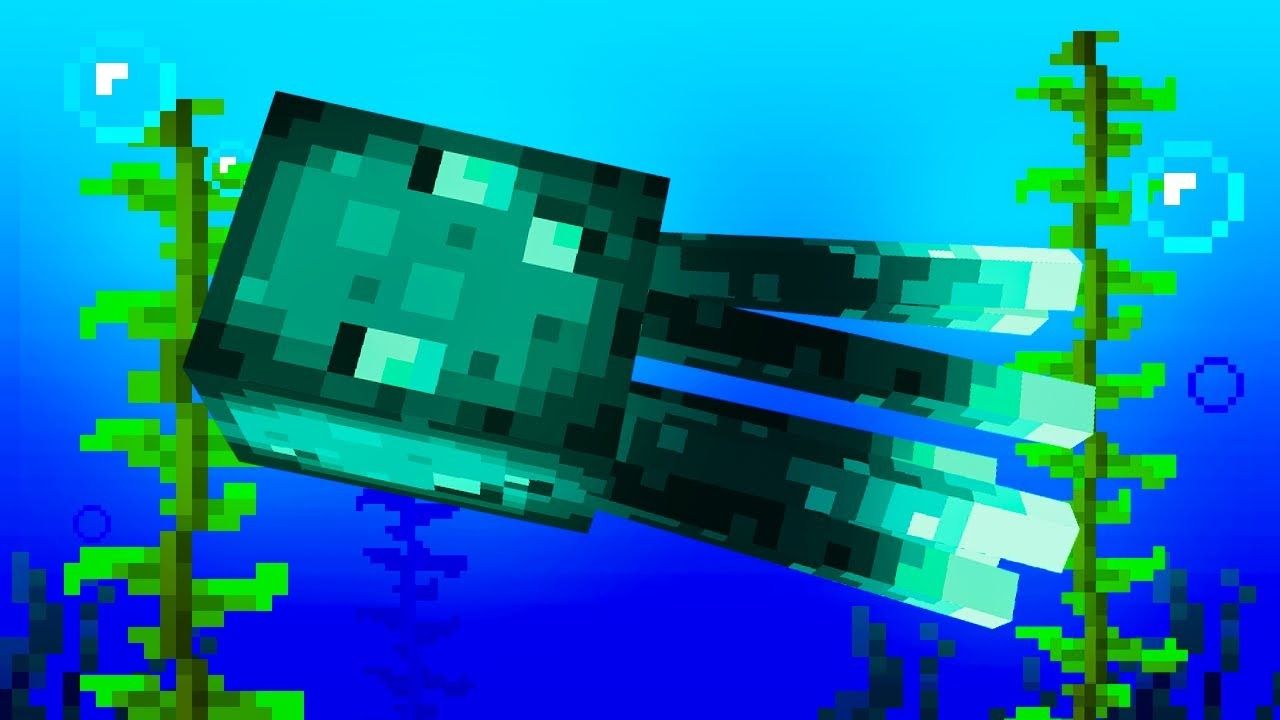 Minecraft Glow Squid and Glow Lichen added