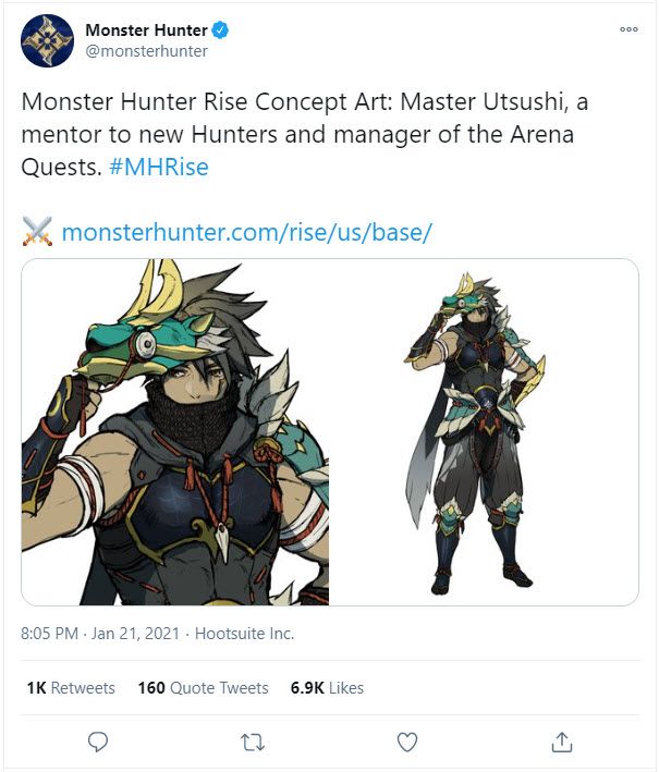 monster hunter risy master utsushi tweet