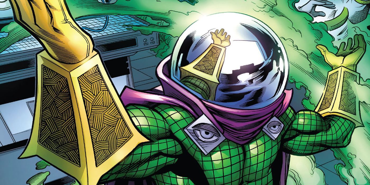 marvel villain mysterio raised arms