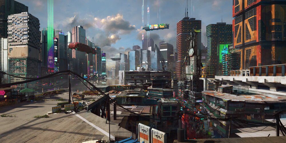 night city from Cyberpunk 2077.