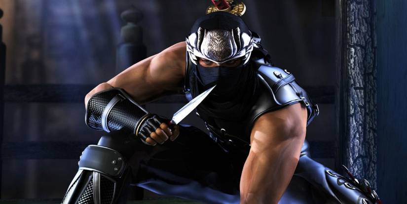 ninja gaiden ryu hayabusa crouching with kunai